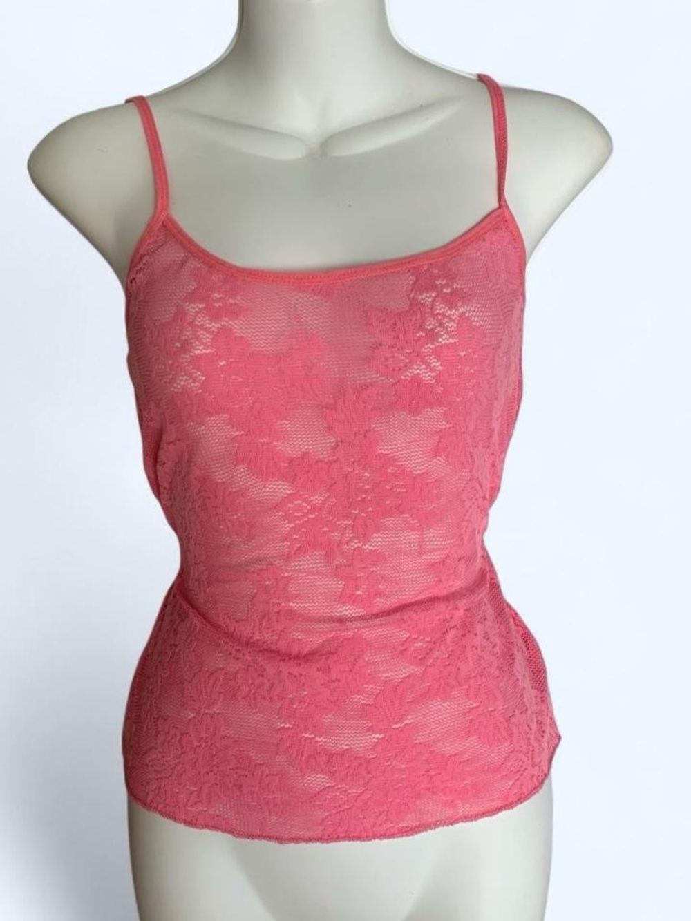 Pink Lace Camisole Tank Top
